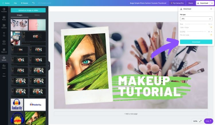 Canva YouTube Thumbnail Tutorial